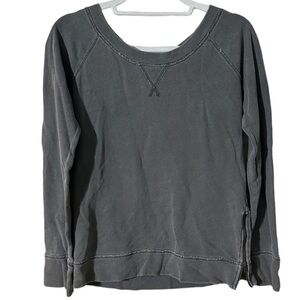 J. Crew distressed charcoal pullover sweatshirt s